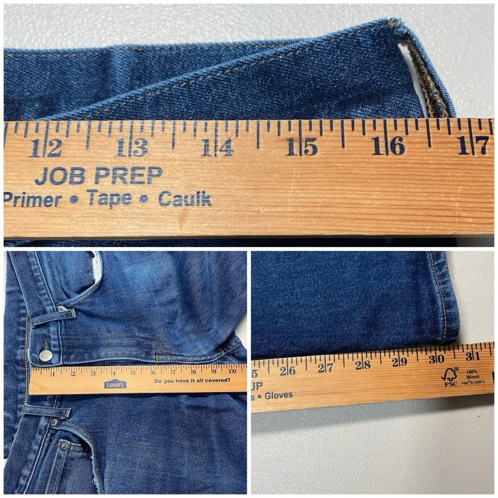 J Crew 484 Slim Jeans 33x32 (33x30.5) Mens Kurabo Japanese Medium Wash - Picture 4 of 8